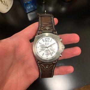 Caterpillar CAT Watch With Leather Band